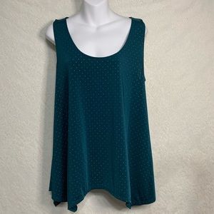 Rock & Republic dark green studded tank top 🌴